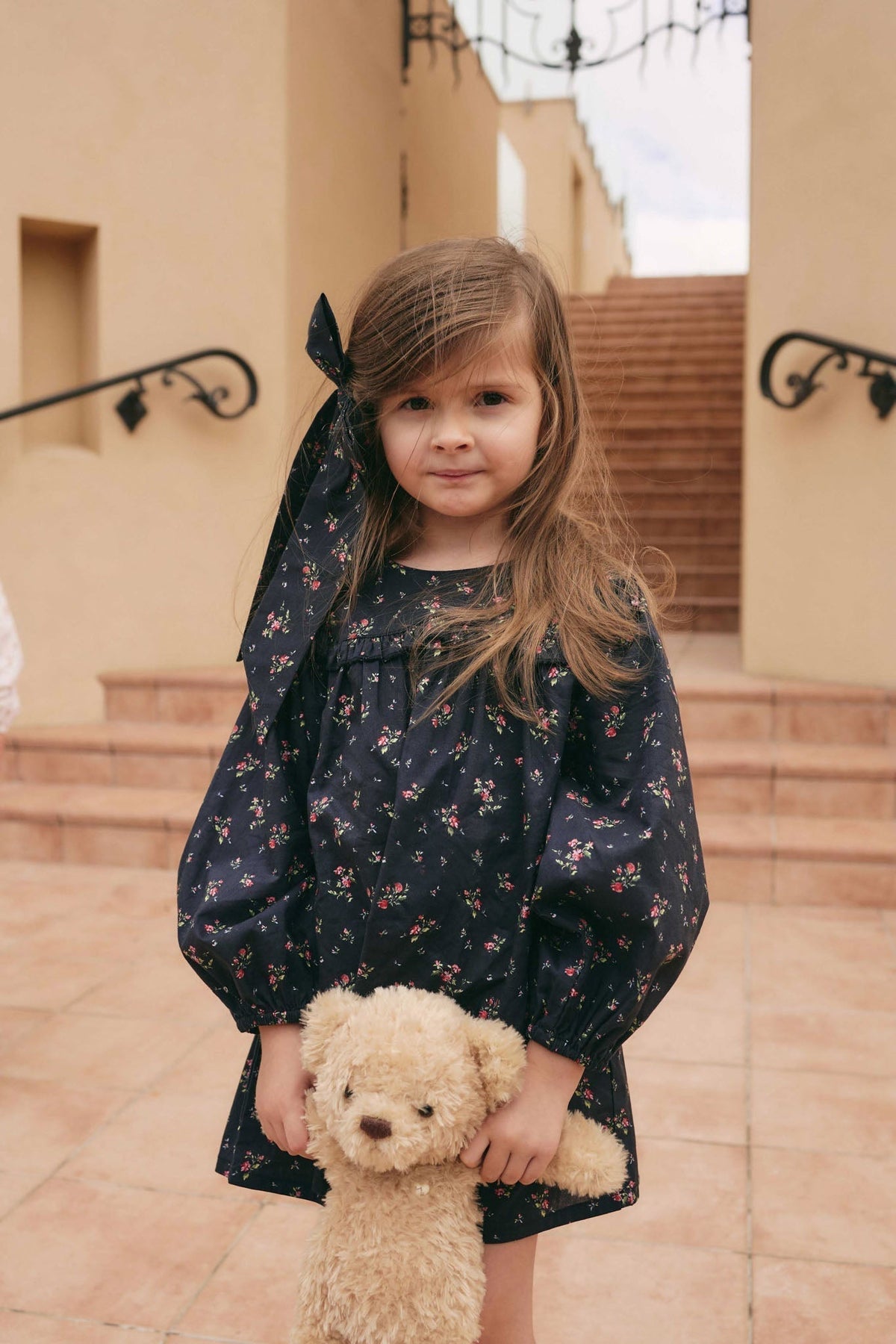 Biologisch Katoenen Amira Jurkje - Bianca Noir - Arlina kinderkleding