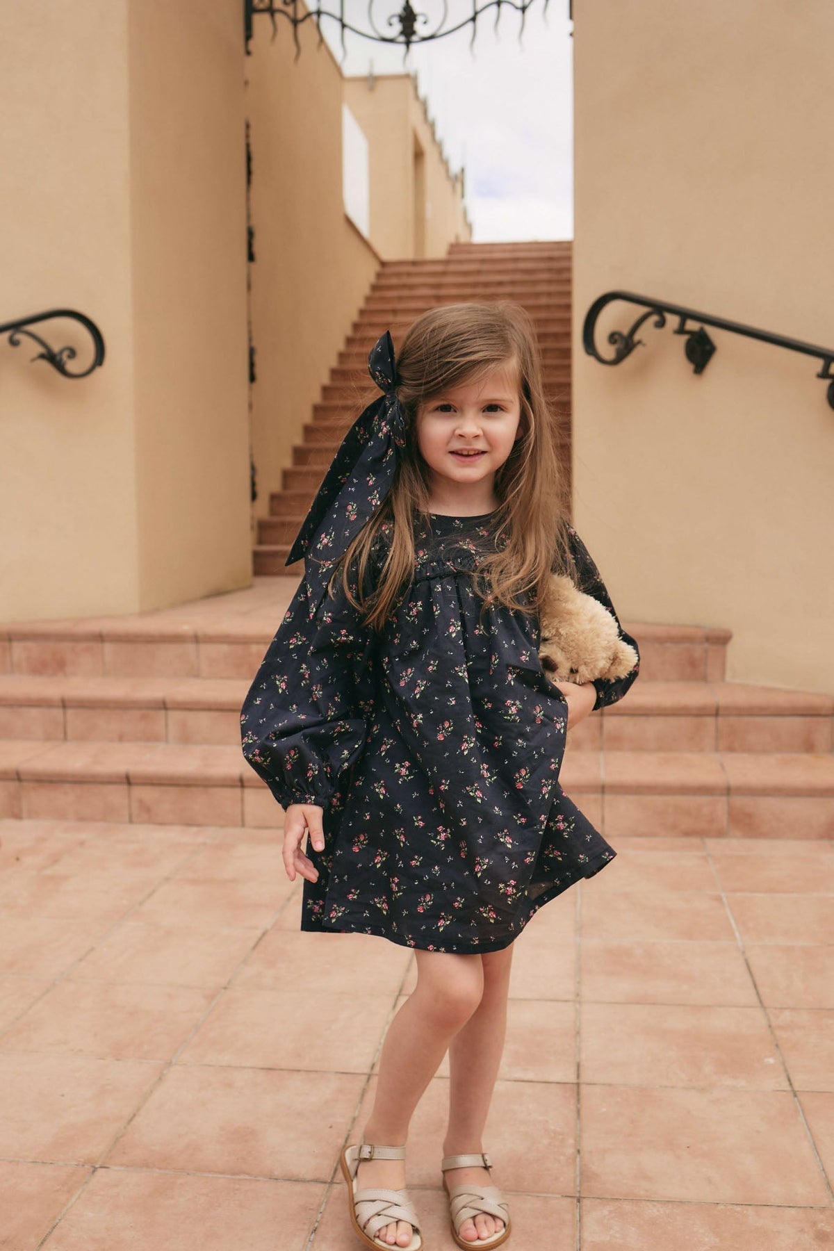 Biologisch Katoenen Amira Jurkje - Bianca Noir - Arlina kinderkleding