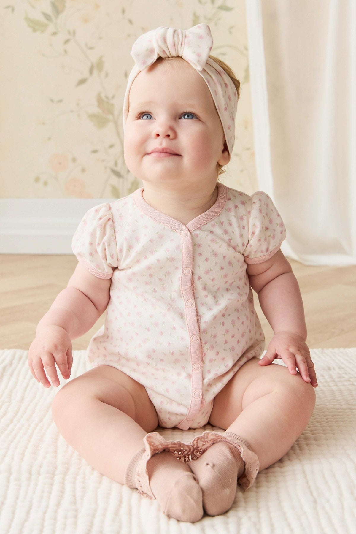 Biologisch Katoenen Antoinette Speelpakje - Victoria Blush - Arlina kinderkleding - hoofdfoto
