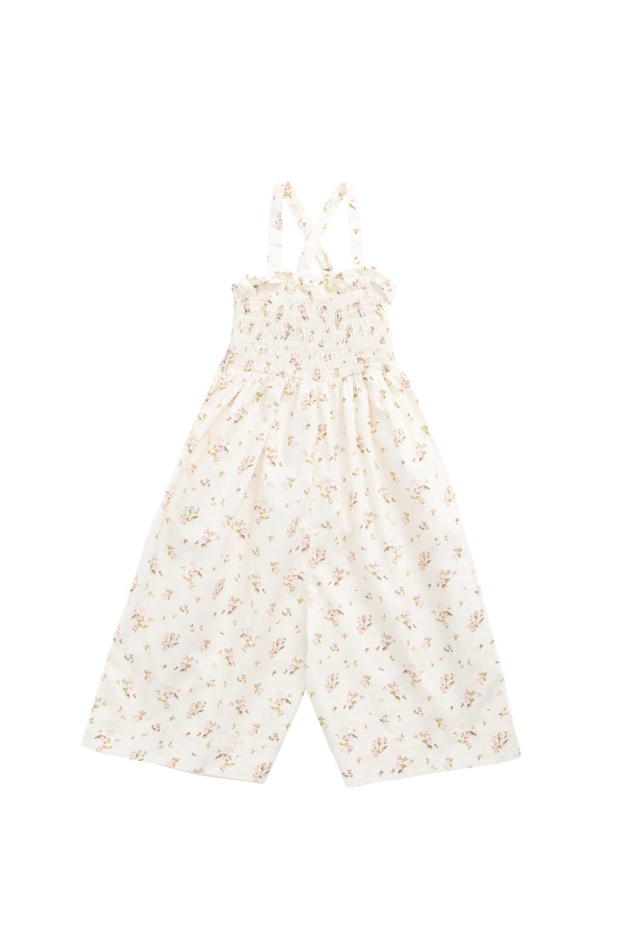 Biologisch Katoenen Arabella Jumpsuit - Bianca Antique - Arlina kinderkleding - detail