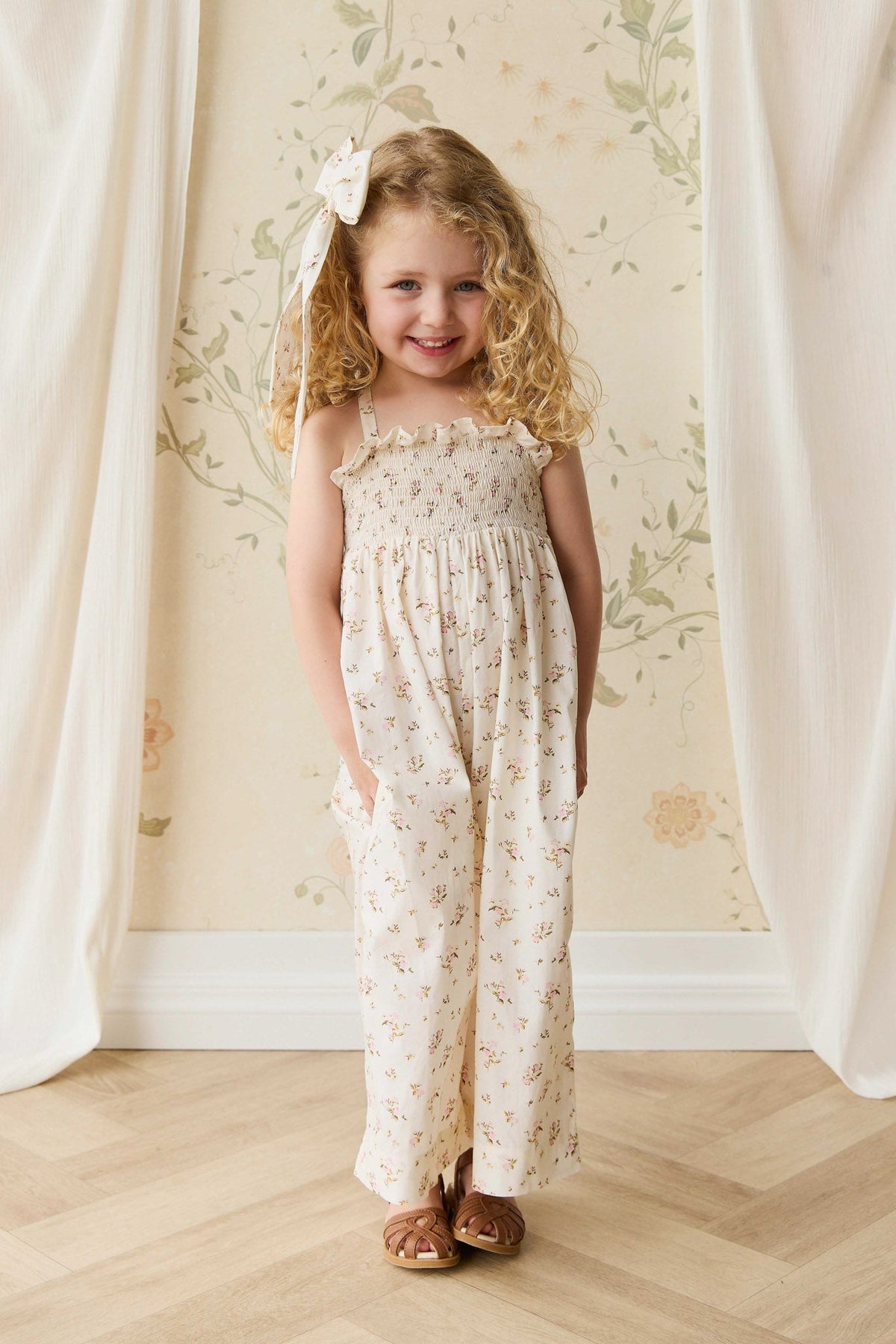 Biologisch Katoenen Arabella Jumpsuit - Bianca Antique - Arlina kinderkleding