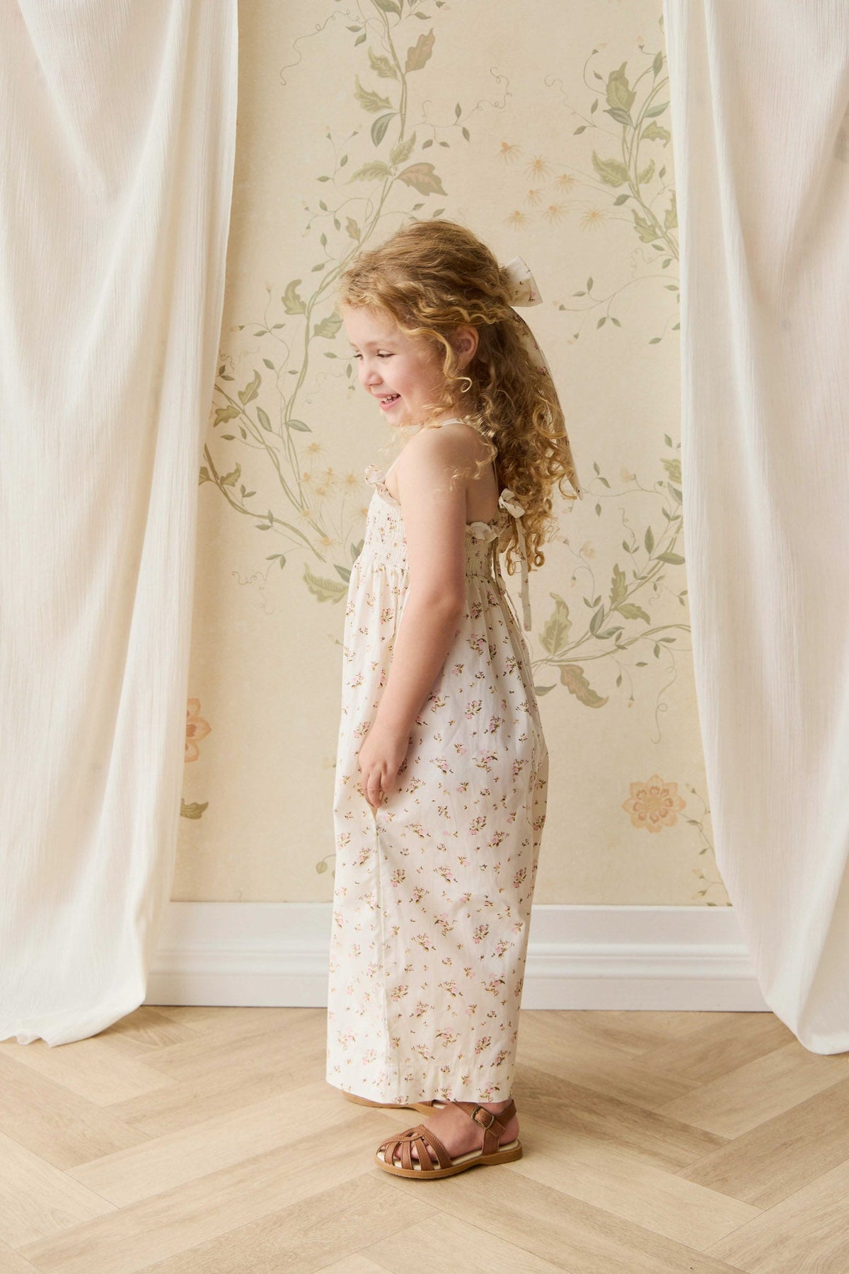 Biologisch Katoenen Arabella Jumpsuit - Bianca Antique - Arlina kinderkleding