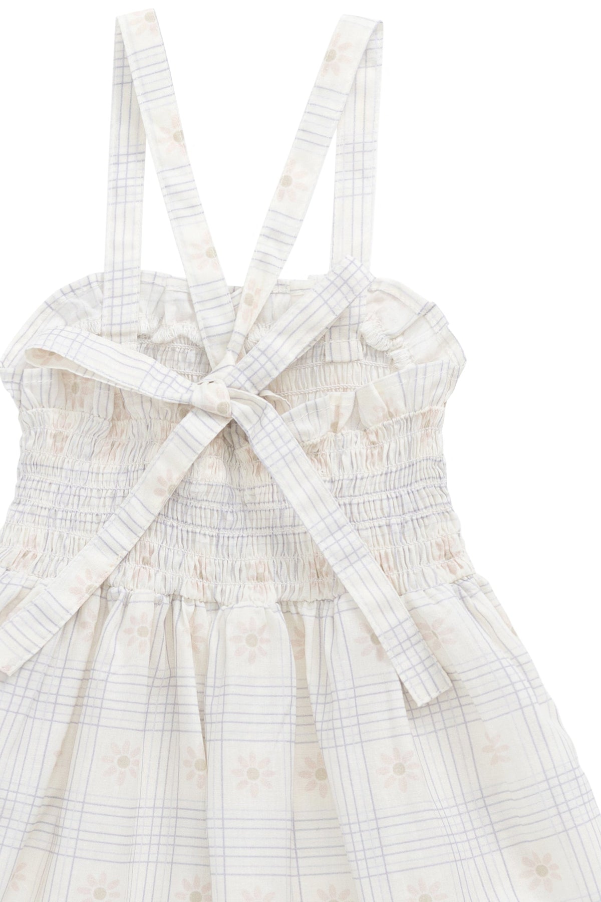 Biologisch Katoenen Arabella Jumpsuit - Marguerite Egret - Arlina kinderkleding