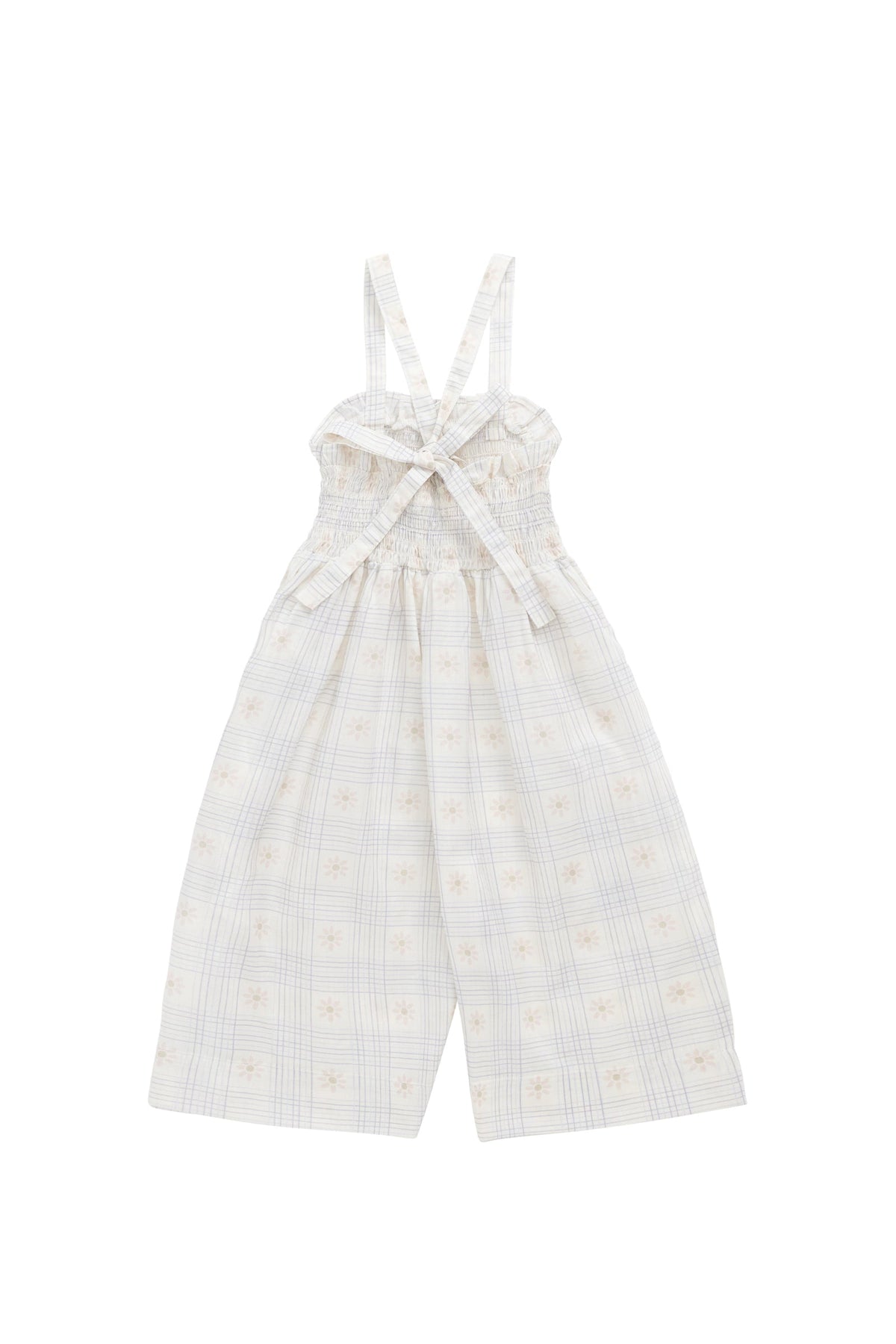 Biologisch Katoenen Arabella Jumpsuit - Marguerite Egret - Arlina kinderkleding