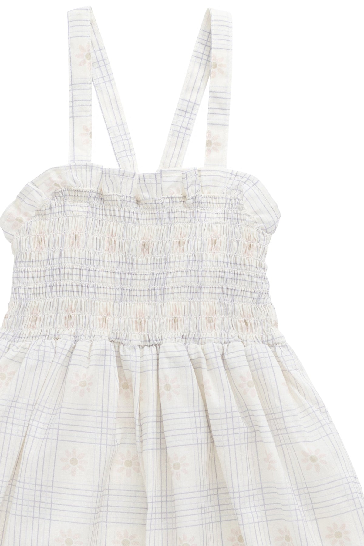 Biologisch Katoenen Arabella Jumpsuit - Marguerite Egret - Arlina kinderkleding