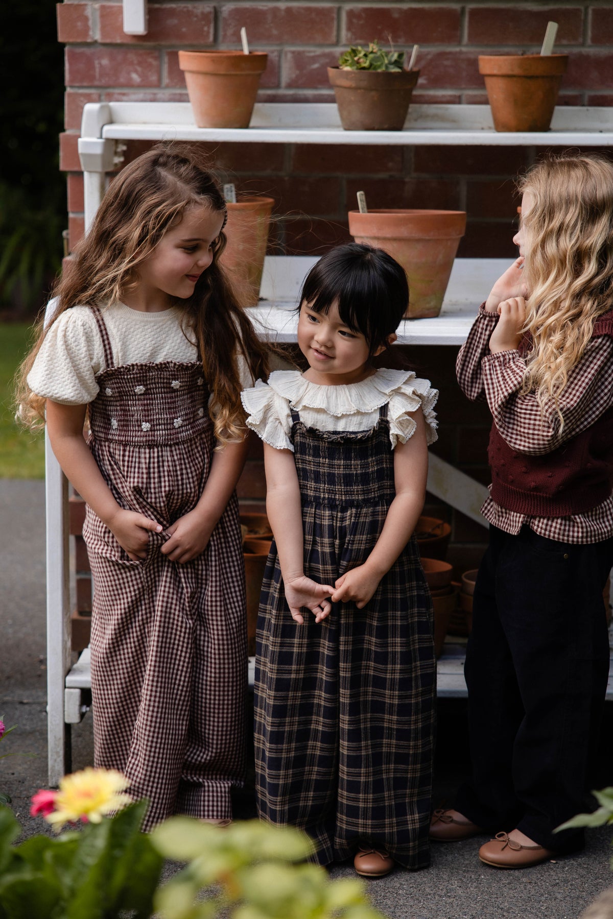 Biologisch Katoenen Arabella Jumpsuit - Woodland Check - Arlina kinderkleding