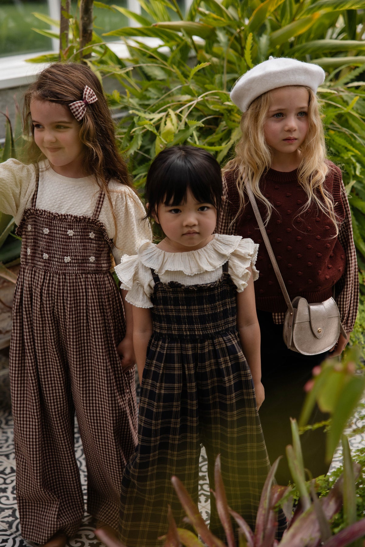 Biologisch Katoenen Arabella Jumpsuit - Woodland Check - Arlina kinderkleding