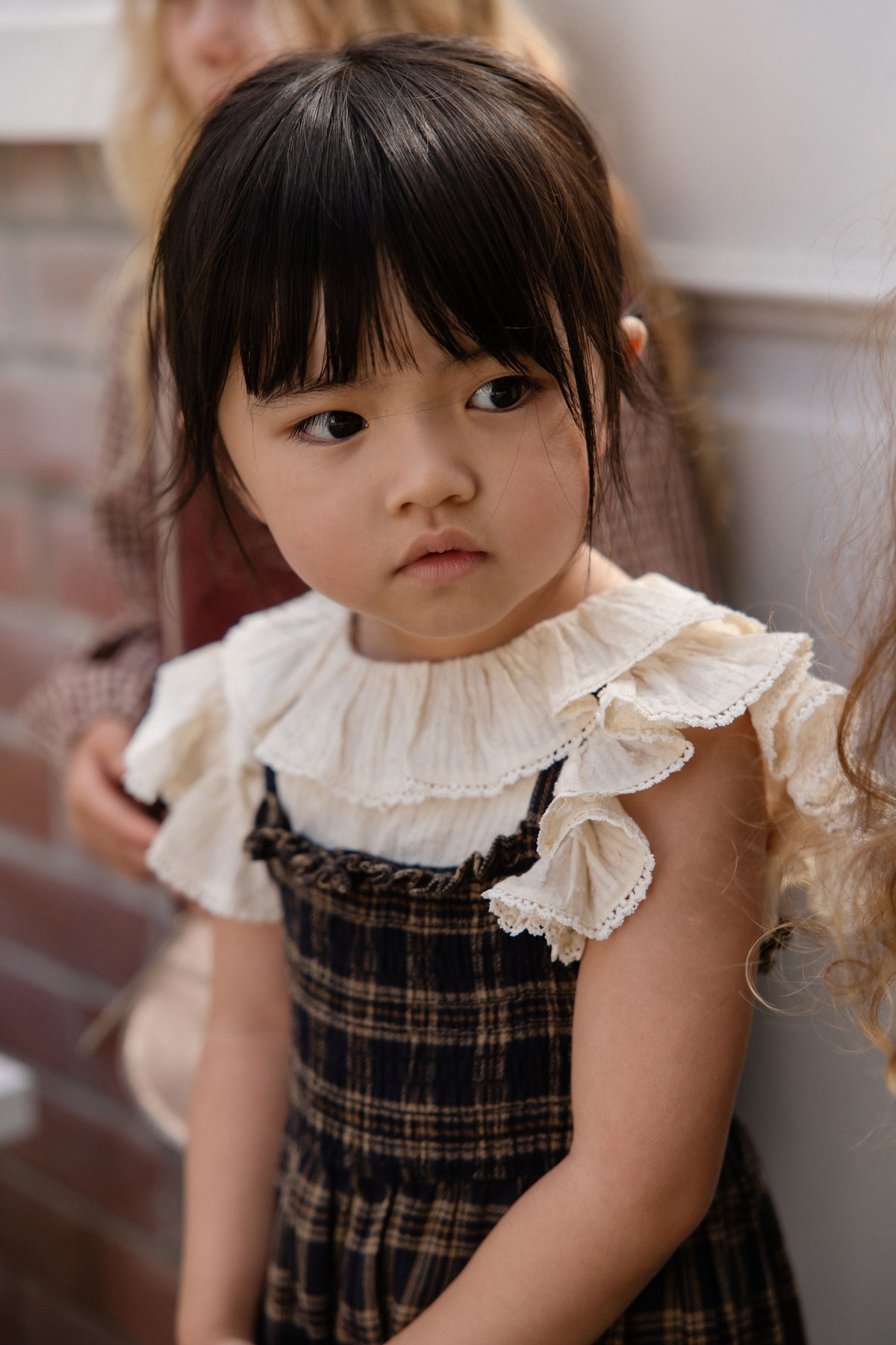 Biologisch Katoenen Arabella Jumpsuit - Woodland Check - Arlina kinderkleding