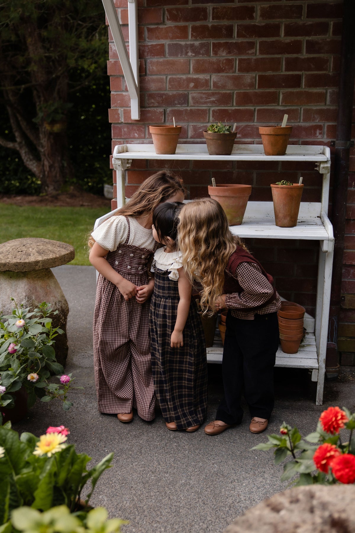 Biologisch Katoenen Arabella Jumpsuit - Woodland Check - Arlina kinderkleding