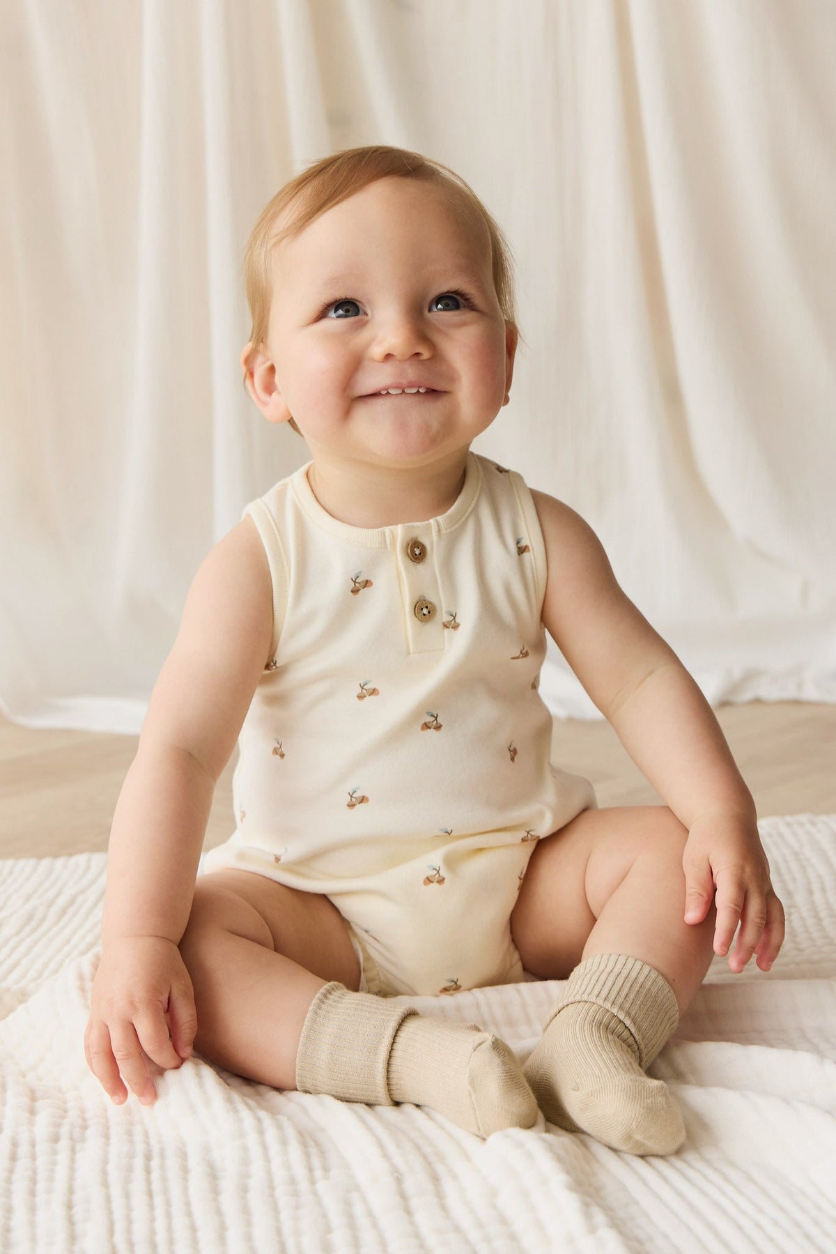 Biologisch Katoenen Archie Speelpakje - Forest Night Acorns - Arlina kinderkleding