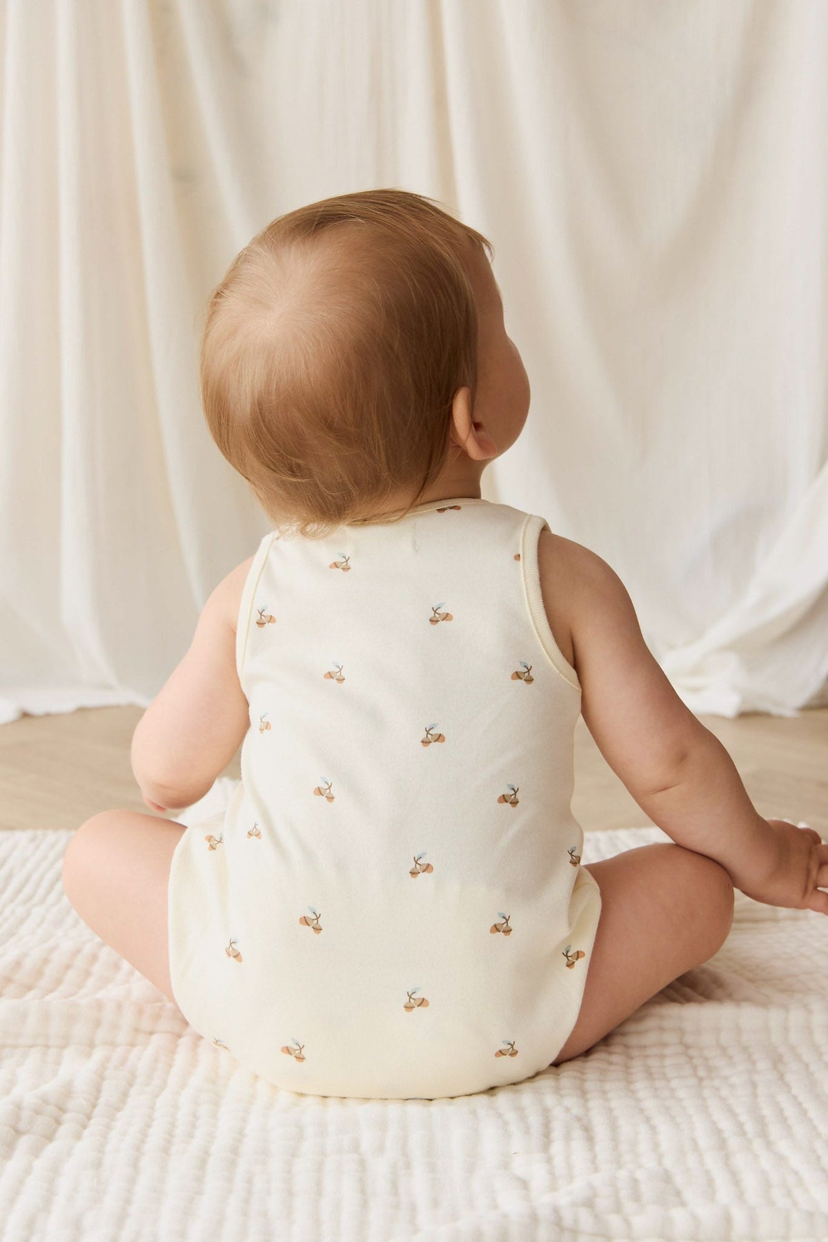 Biologisch Katoenen Archie Speelpakje - Forest Night Acorns - Arlina kinderkleding